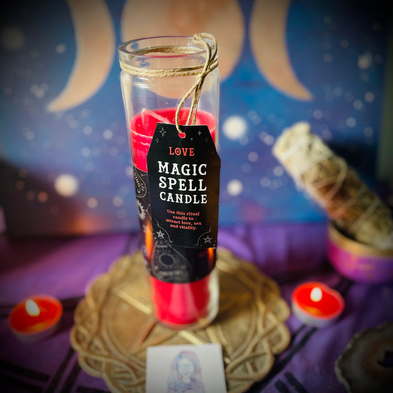 Red Rose Love Spell Tube Candle