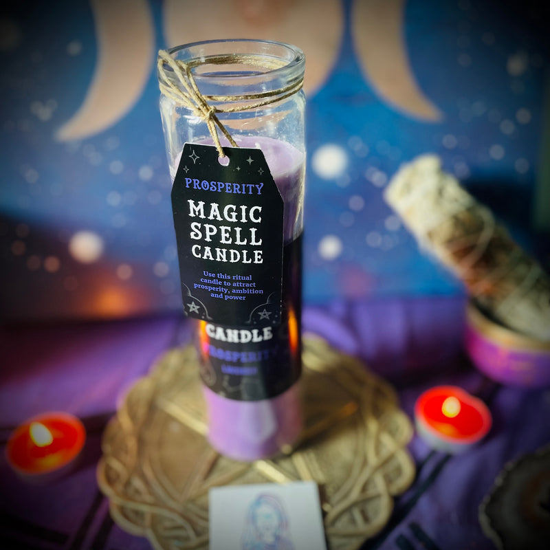 Purple Lavender Prosperity Spell Candle Tube