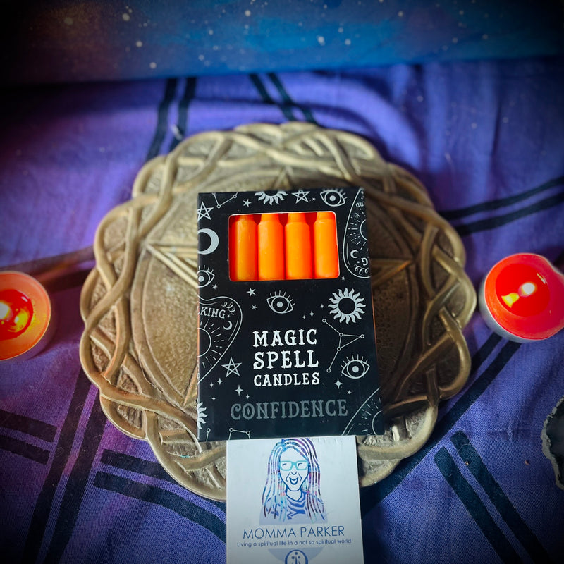 Confidence Orange Spell Candles Pack Of 12