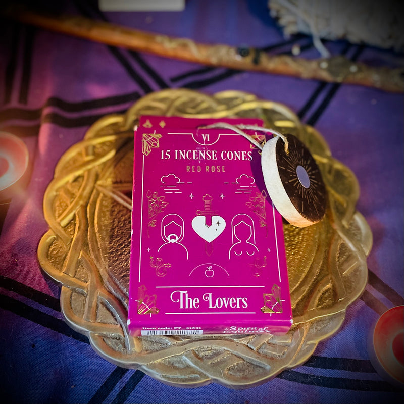 The Lovers Incense Cones With Wood Holder