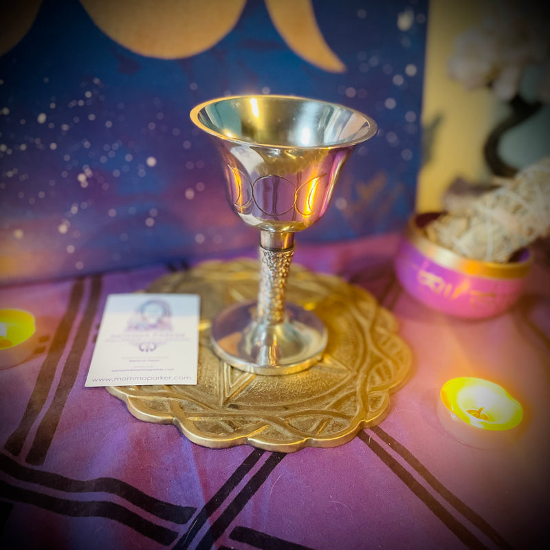 Silver Plated Triple Moon Chalice