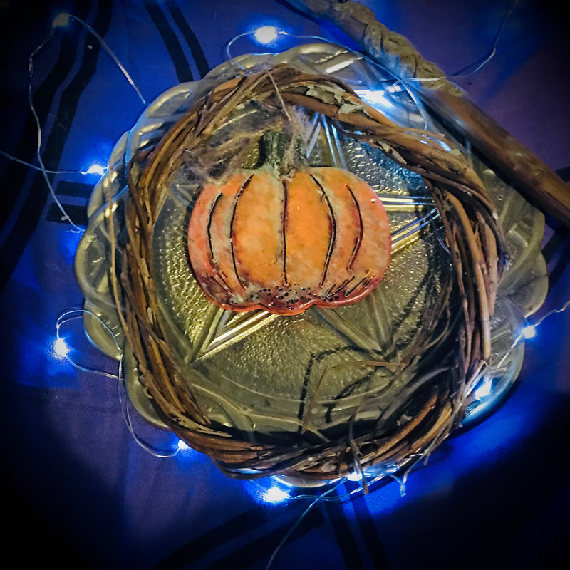 Samhain Halloween Pumpkin Wreath Decoration