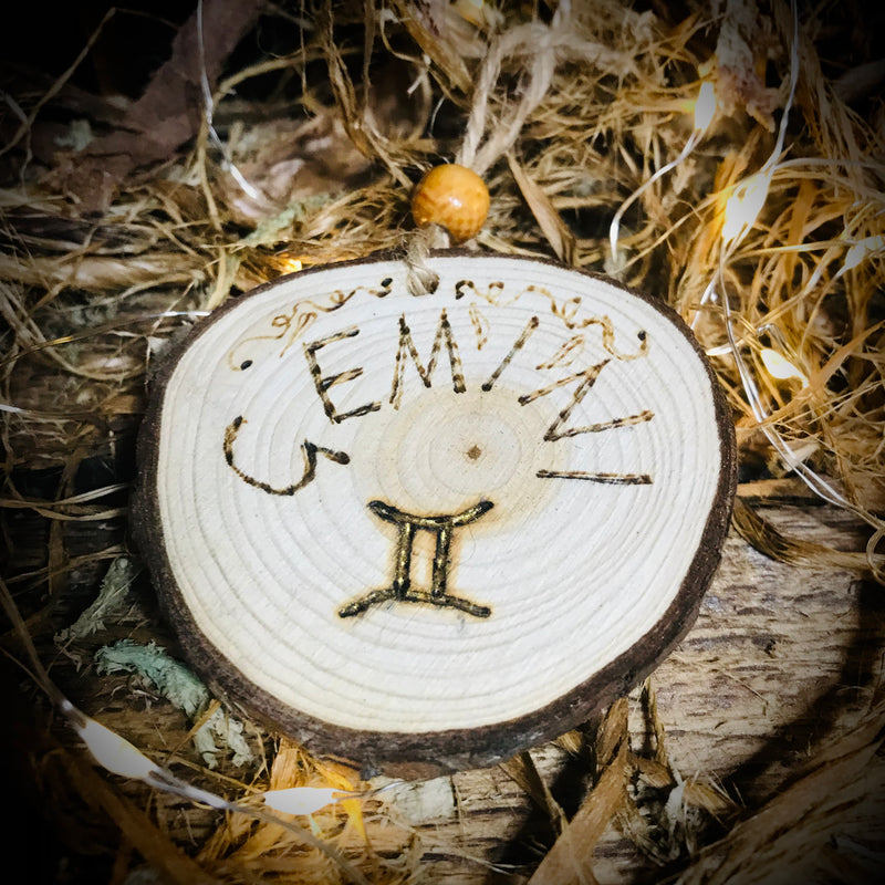 Gemini Reiki Charged Wooden Plaque