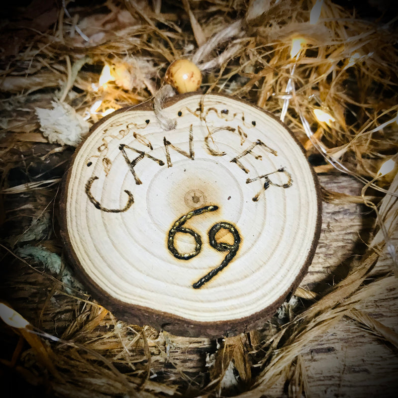 Cancer Reiki Charged Wooden Plaque
